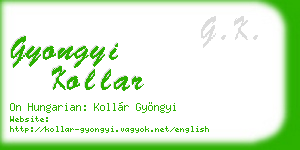 gyongyi kollar business card