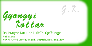 gyongyi kollar business card